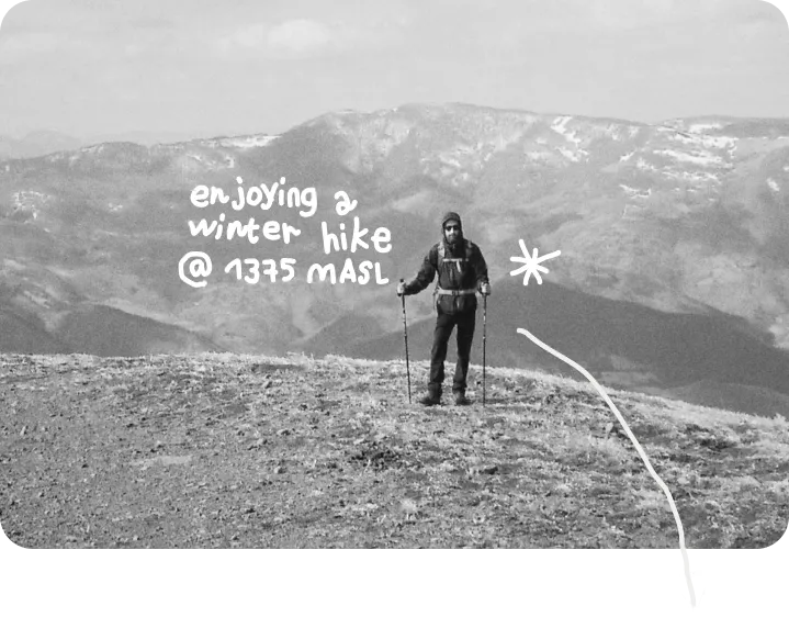 Nikola Petrovic at Stolovi mountain's highest peak