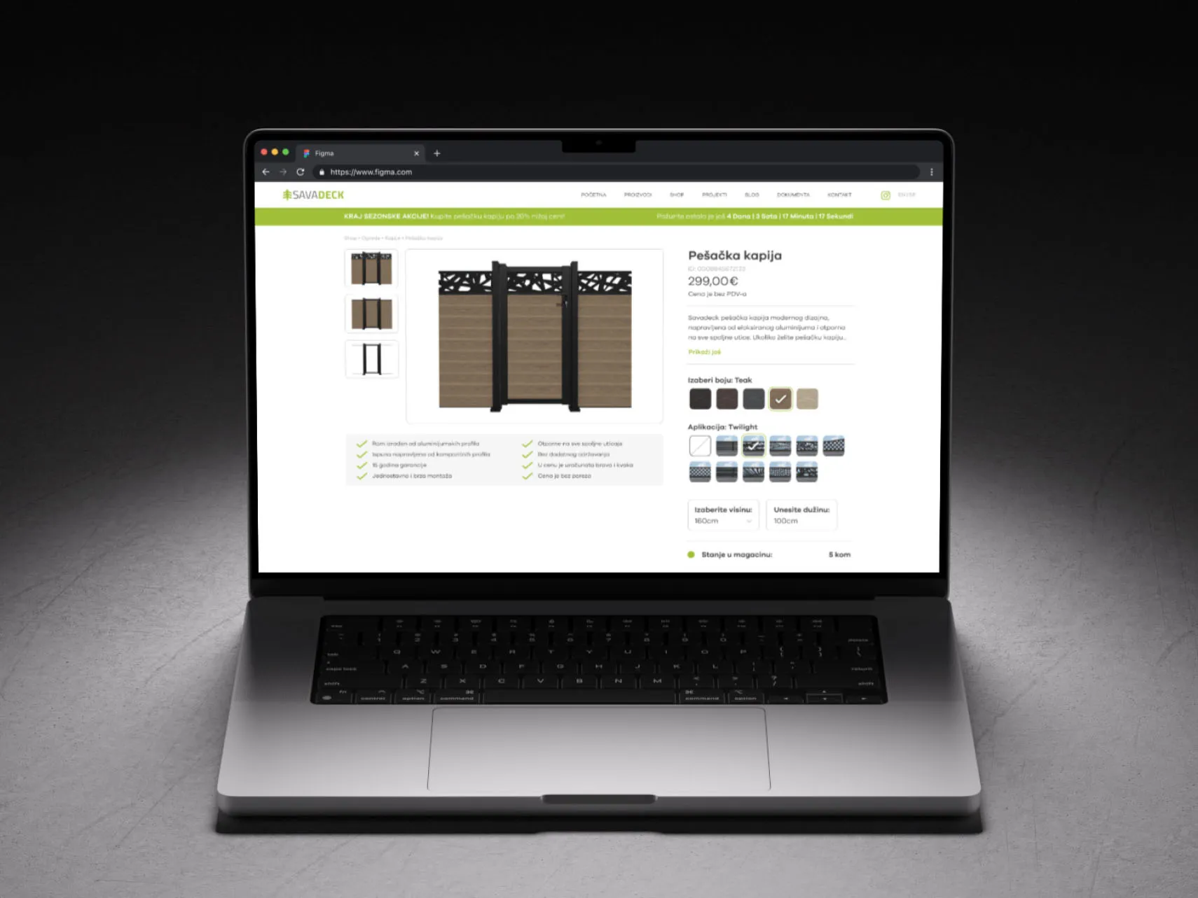 Savadeck business portal showcase on macbook